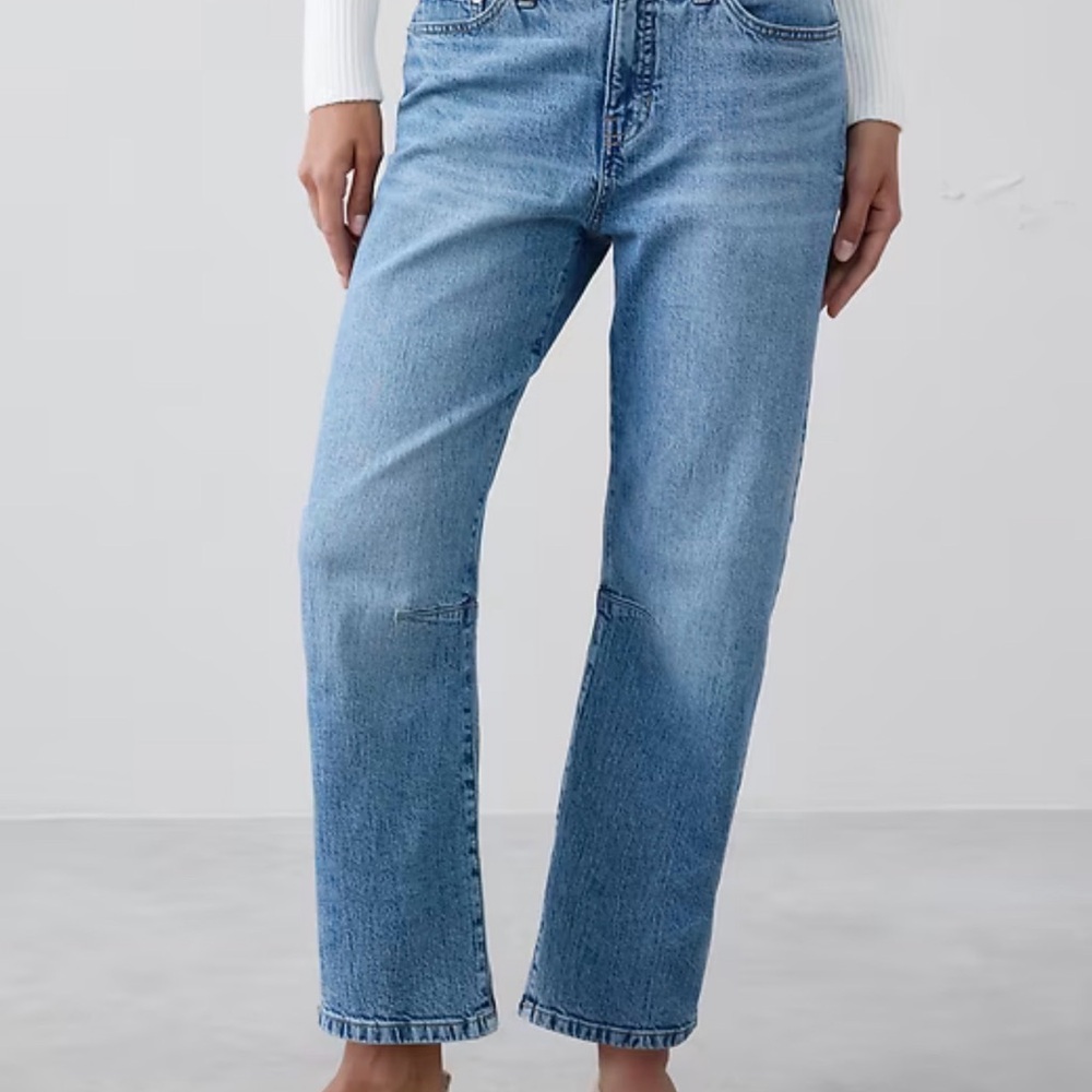 Banana Republic Factory Light Blue Barrel Jeans